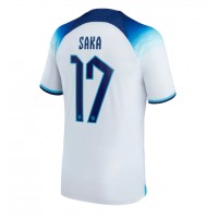 Camiseta Inglaterra Bukayo Saka #17 Primera Equipación Replica Mundial 2022 mangas cortas